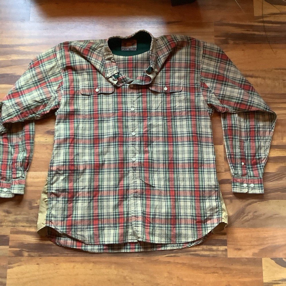 Men’s Pusser’s West Indies Island wear long sleeve plaid shirt